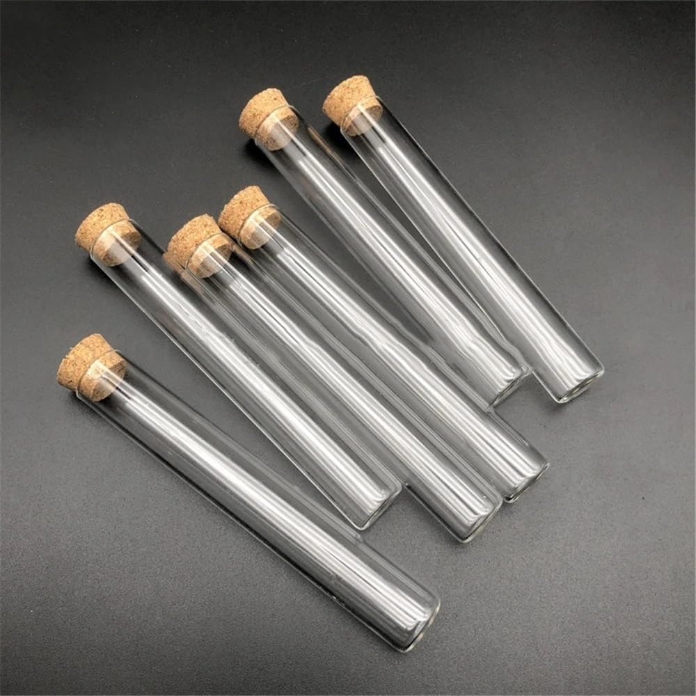 DIA 12mm bis 30mm transparentes, klares, unteres Verdickungsglas-Reagenzglas mit Korken(20x150mm 20pcs)
