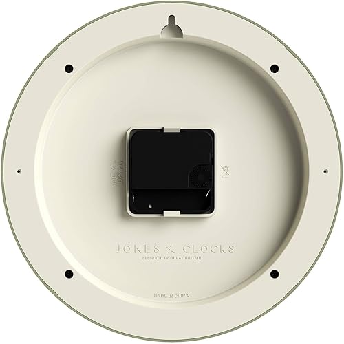 Miniatura 7 de JONES CLOCKS Frieze - Reloj de pared, pequeño y elegante, clásico, redondo, 9.1 in, verde salvia, bonito diseño, ideal para la cocina, sala de