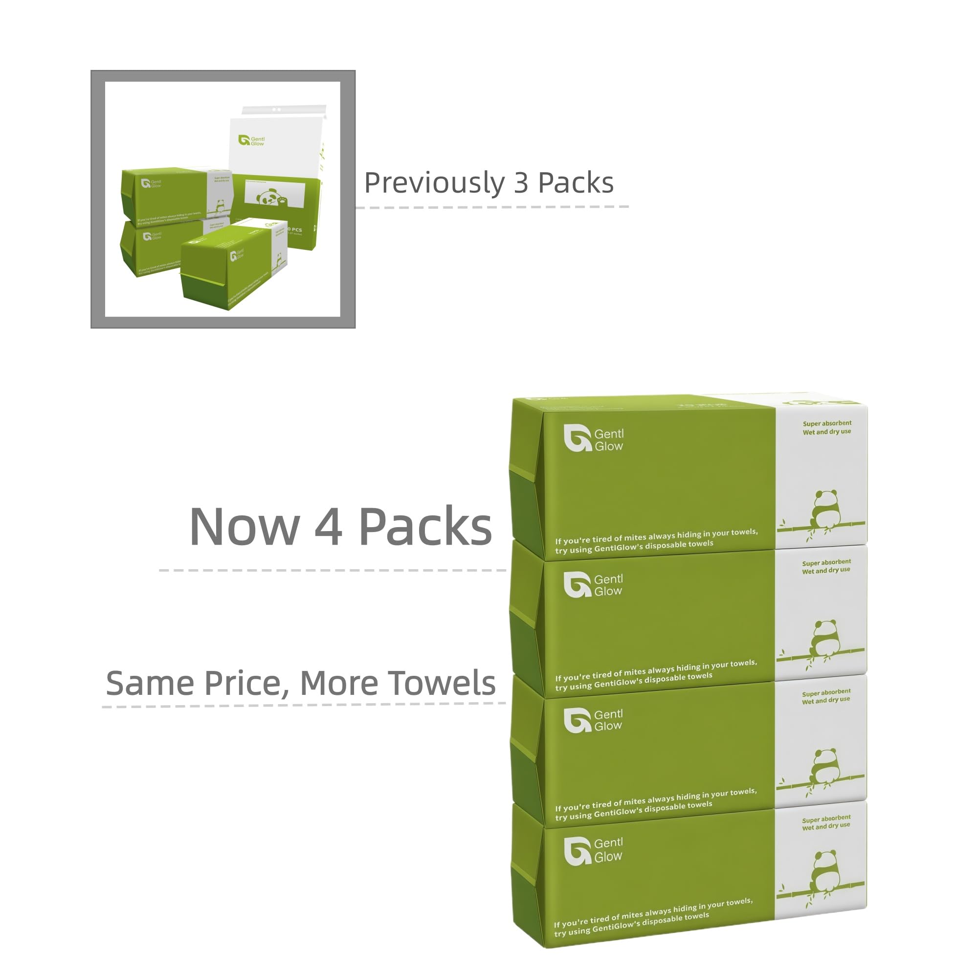 Toallas limpias, toalla facial 100% USDA de base biológica, gruesa, toalla multiusos, lavado y secado facial, toallitas secas desmaquillantes, toallas faciales desechables, paquete de 3 (210