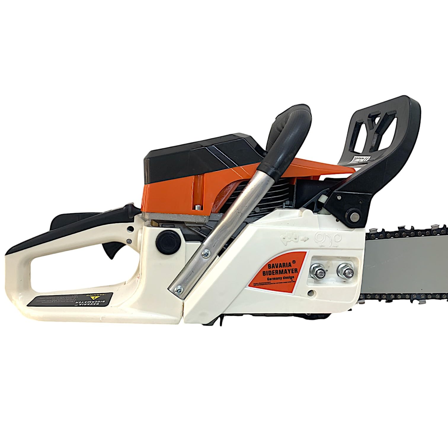 Motosega a Scoppio 62CC Motore 2 Tempi con Barra da 60cm Potenza 2.75KW 11000 Giri/min avviamento Easy-Start sistema antivibrazioni Kit Montaggio incluso da Abbattimento
