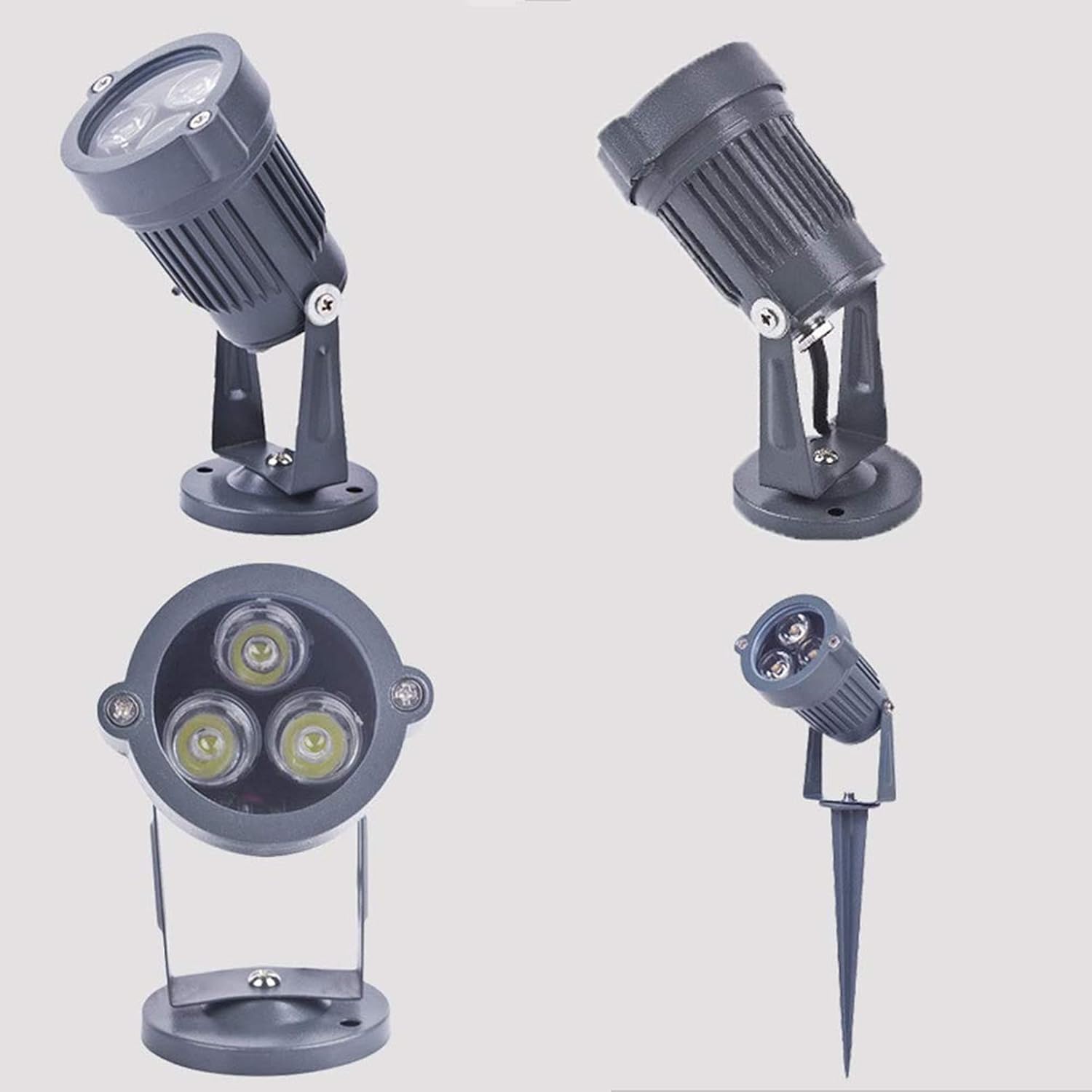 4 Stück IP65 wasserdichte Beleuchtung for den Garten – 3 W Rasenleuchte, LED-Außenstrahler, Flutlicht, Werbeschilder, Projektionsscheibenstrahler(Green)
