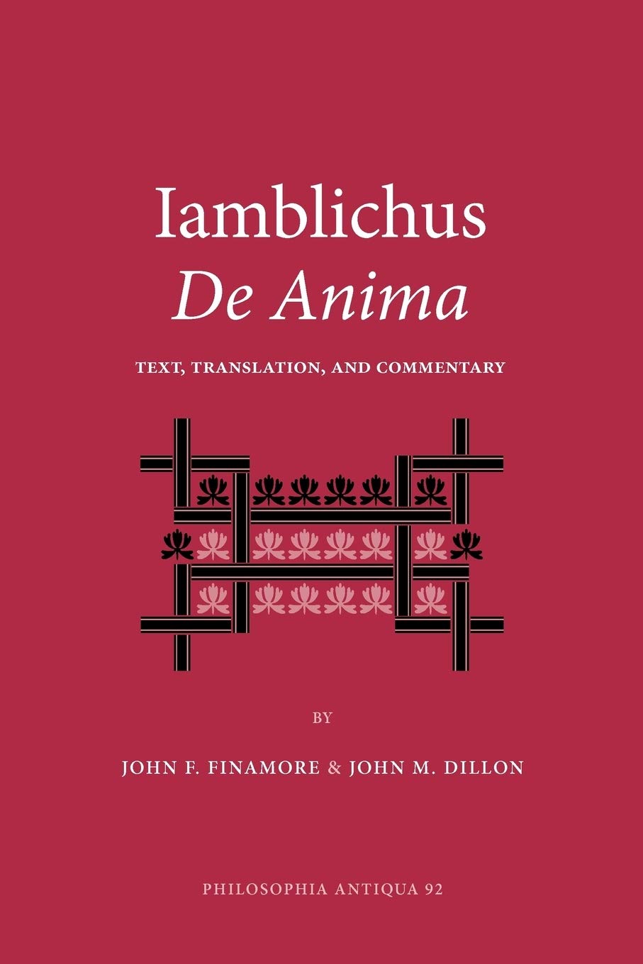 Iamblichus De Anima livre bilingue de philosophie antique avec commentaire de texte