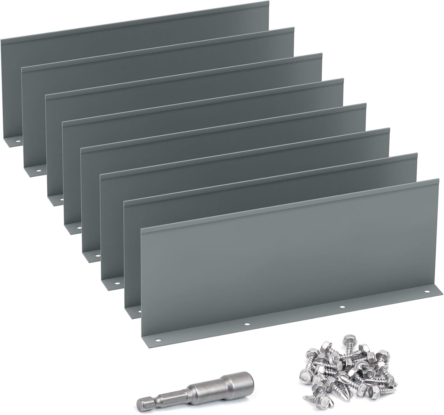 Memrita 8 Pcs Gutter Valley Splash Guards Roof Rain Diverter, Straight