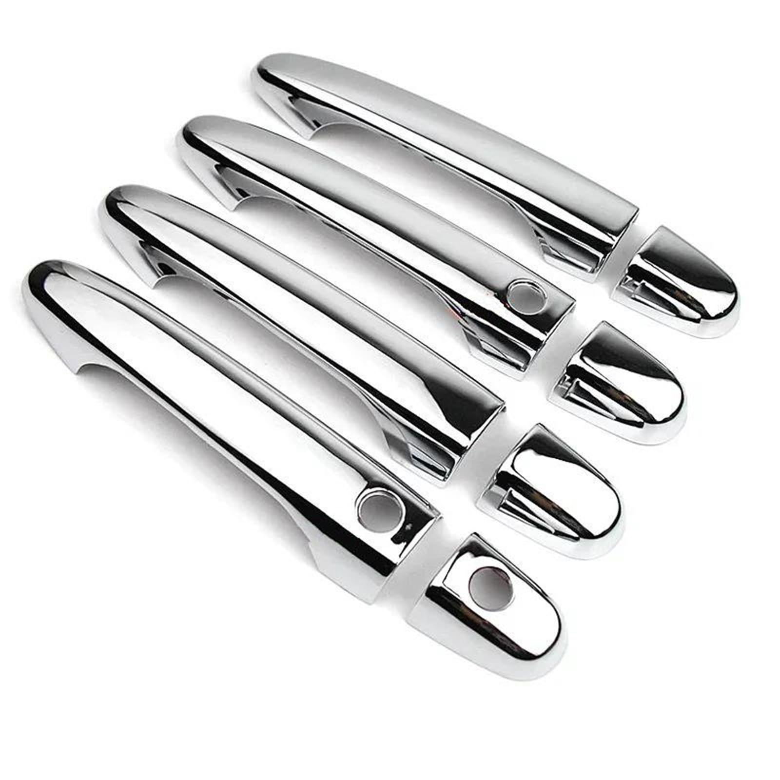 Youzka Silver 2 Buttons Handle Protective Gloss Black Chrome Car Door Handle Covers Decor Trim Styling Accessories For Cr-V 2012 2013 2014 2015 2016(Silver 2 Buttons)