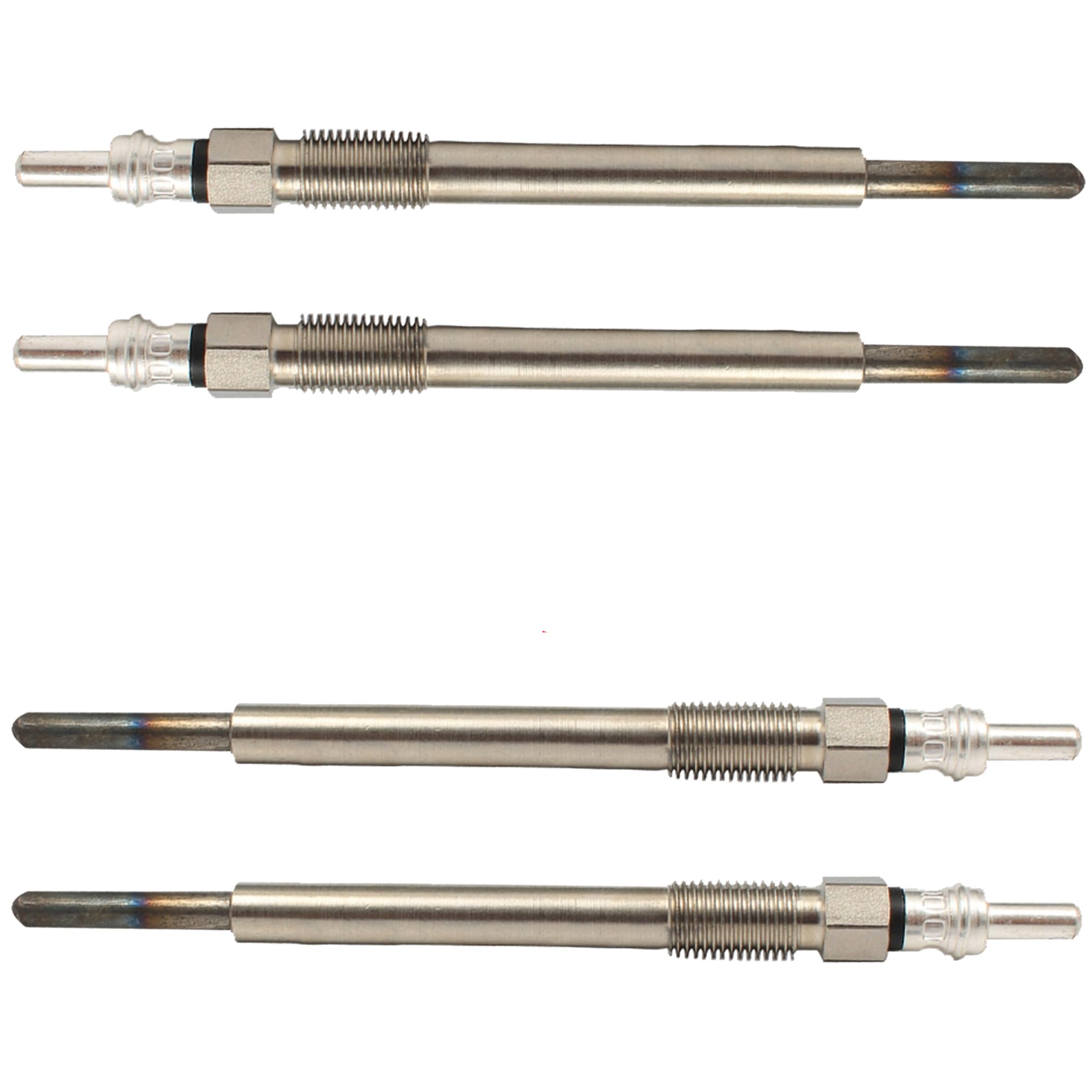 (Lot de 4) Bougie de préchauffage 1,3l JTD 1,3 CDTi Mito Doblo Fiorino Idea Panda Grande Punto Qubo 500 Musa Ypsilon Agila Astra H Combo Corsa C & D Meriva Tigra TwinTop Ignis Splash Swift Wagon R+
