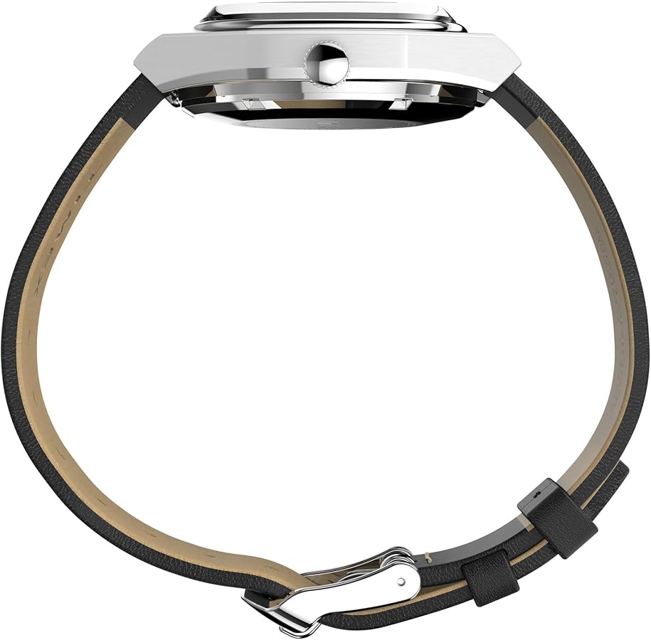 時計 REISSUE 1983 E-line tw2y07500 Timex® Automatic 1983 E Line 34mm Leather Strap Watch - TW2Y07500