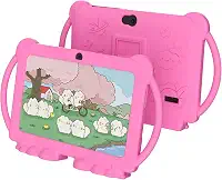 NOVOJOY Tablet infantil de 7 polegadas para crianças, Android e infantil, para meninas e meninos, com capa protetora, 32 GB + 4 GB, WiFi, Bluetooth, câmera dupla, jogos educativos, controle parental