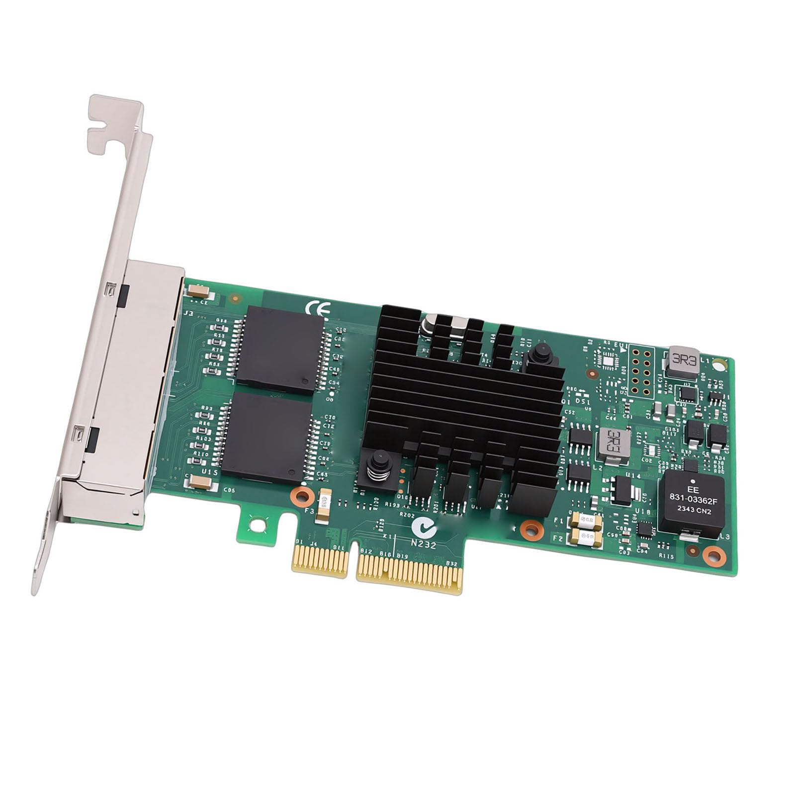 Gugxiom Scheda di Rete Gigabit Trasferimento Dati 1GbE Ad Alta velocità, Scheda di Rete PCIe Gigabit 4 Porte RJ45 Espansione Multidispositivo, Ethernet PCIe per Server Desktop