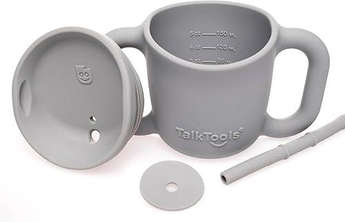 Miniatura 7 de TalkTools ITSY - Taza de entrenamiento de silicona para bebé, mini taza con popote para bebé, antifugas, a prueba de derrames y sin BPA, con