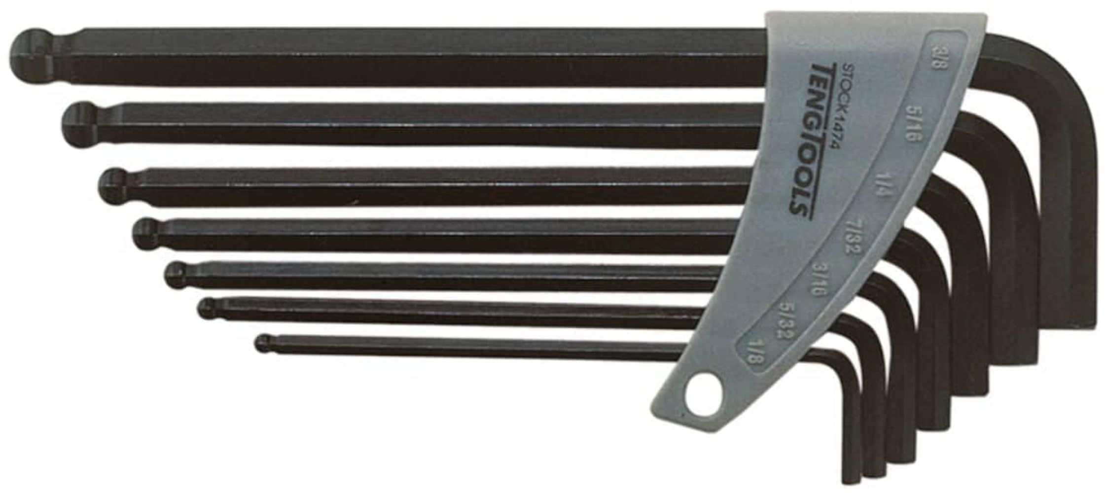 Teng Imperial Ball Point Hexagon Key Set, 7 Piece (1/8-3/8in) TEN1474