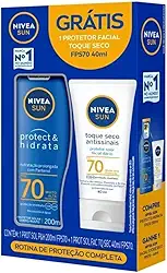 NIVEA SUN Protetor Solar Protect & Hidrata FPS 70 + SUN Facial toque seco FPS70 40ML