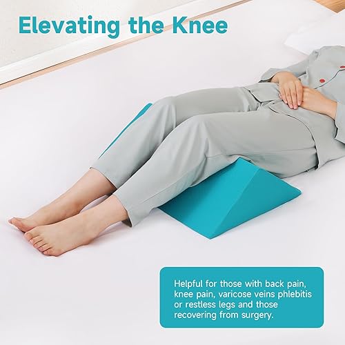 Miniatura 6 de Fanwer Cuñas para Cama y Posicionadores Corporales (3 en 1), Cuñas de 40 Grados para Posicionamiento en Cama, Almohadas de Posicionamiento