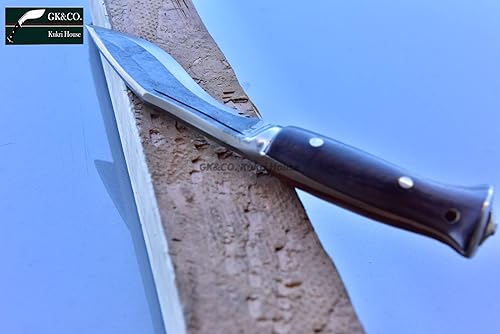 Miniatura 7 de GK&CO. Kukri House KukriKhukuri genuino - Hoja negra de 5 pulgadas (sin óxido) Panawal Khukuri - Fábrica hecha a mano en Nepal.