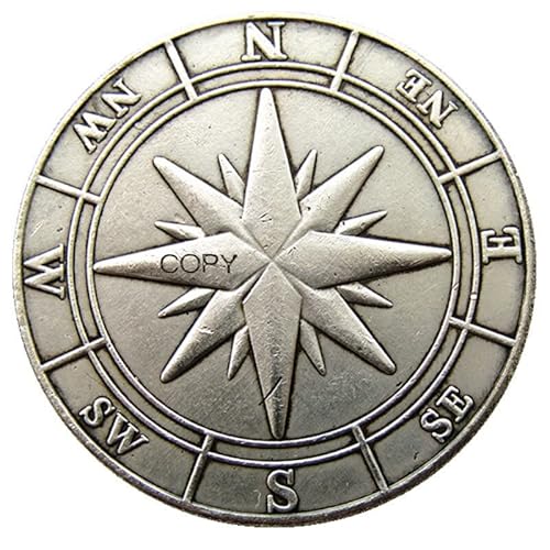 Copy U.S Hobo Morgan Coin Nautical Compass True North Magnetic