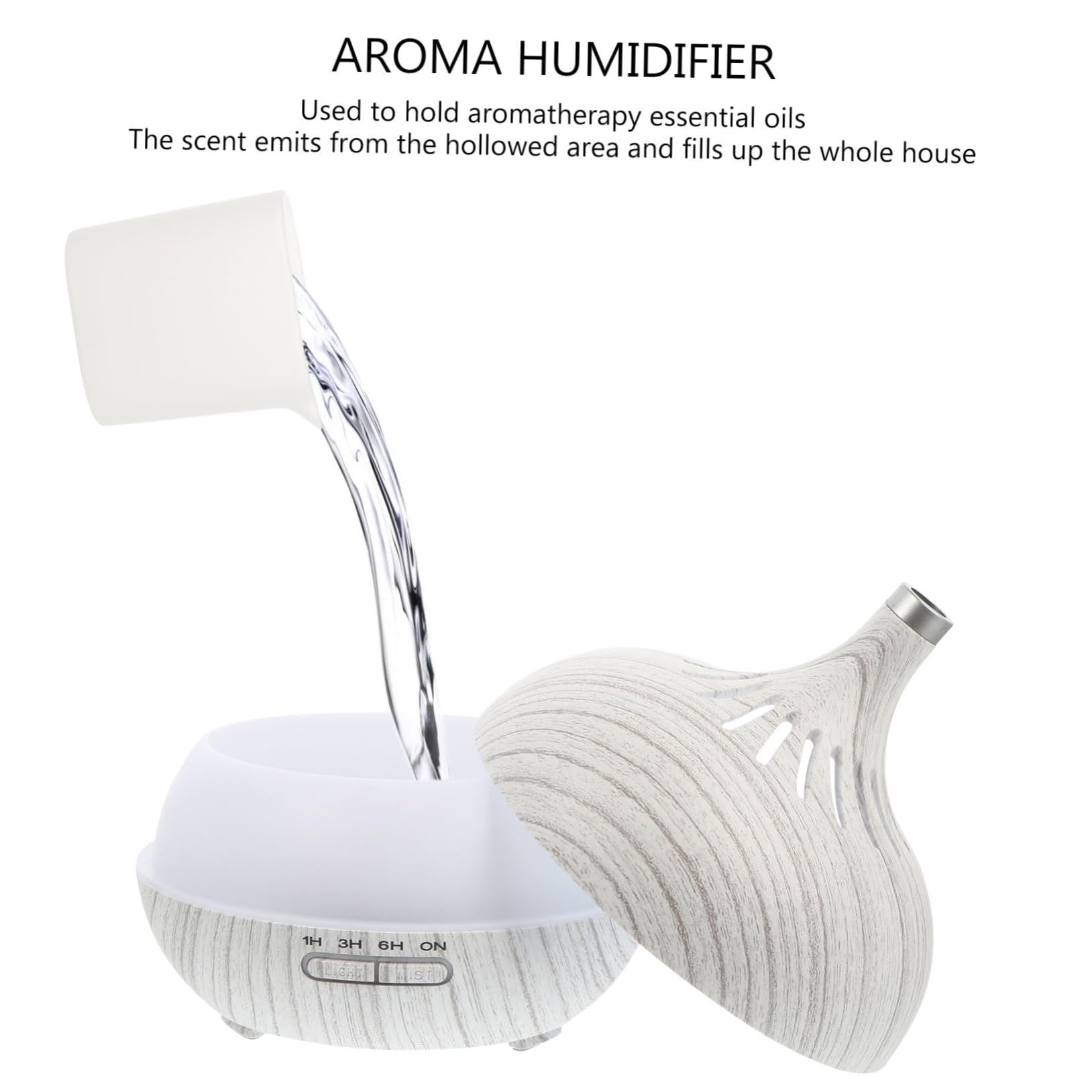 Difusor de Aceite y Humidificador de Aroma 400ml, Vapor Frío, Apagado Automático, Adecuado para Habitación y Aromaterapia
