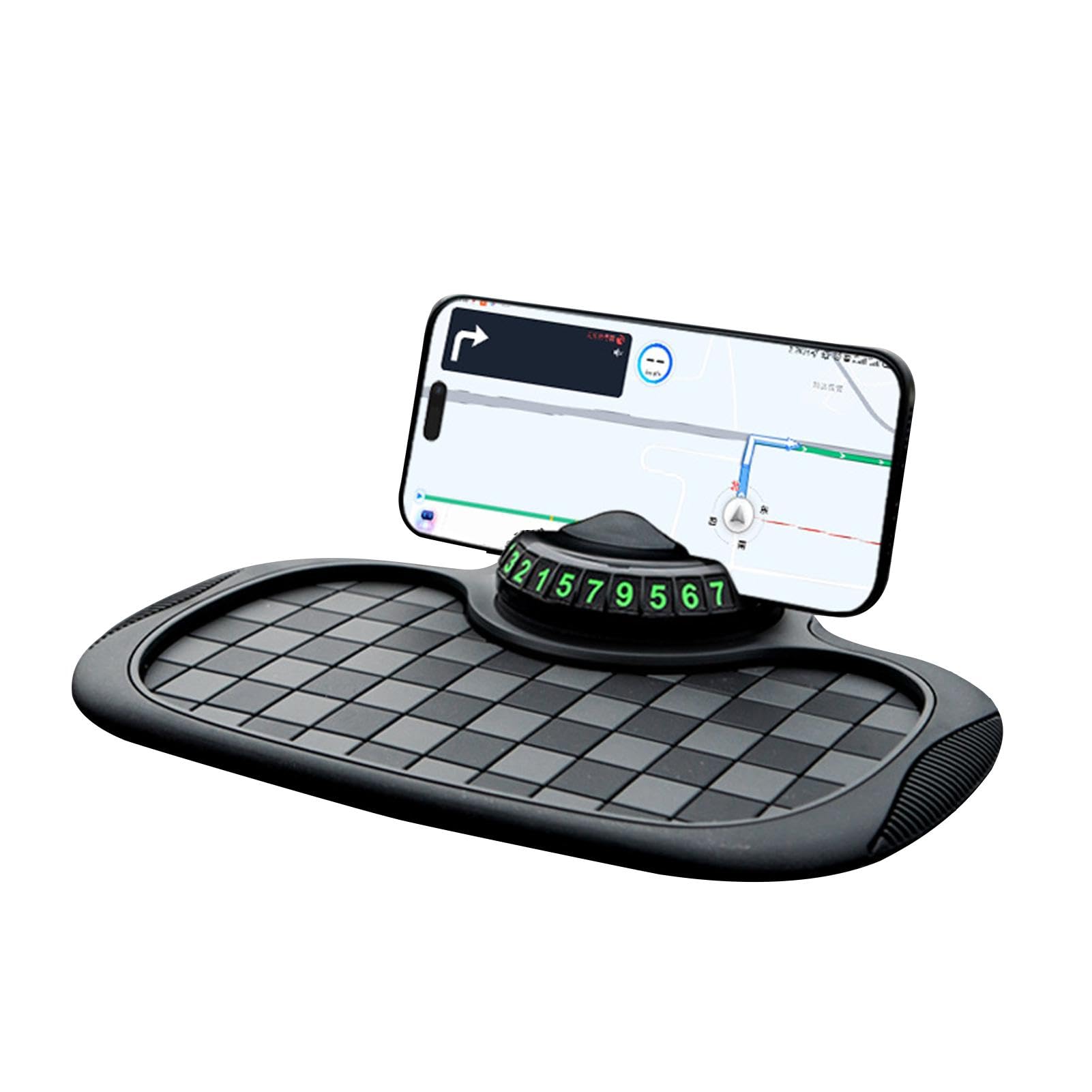 Car Dash Grip Pad - 360 Degree Rotating Car Phone Holder | Multifunction Dashboard Mat | Anti Slip & Shake Waterproof Accessories for Keychains, Coin, Cell Phones, Sunglasses