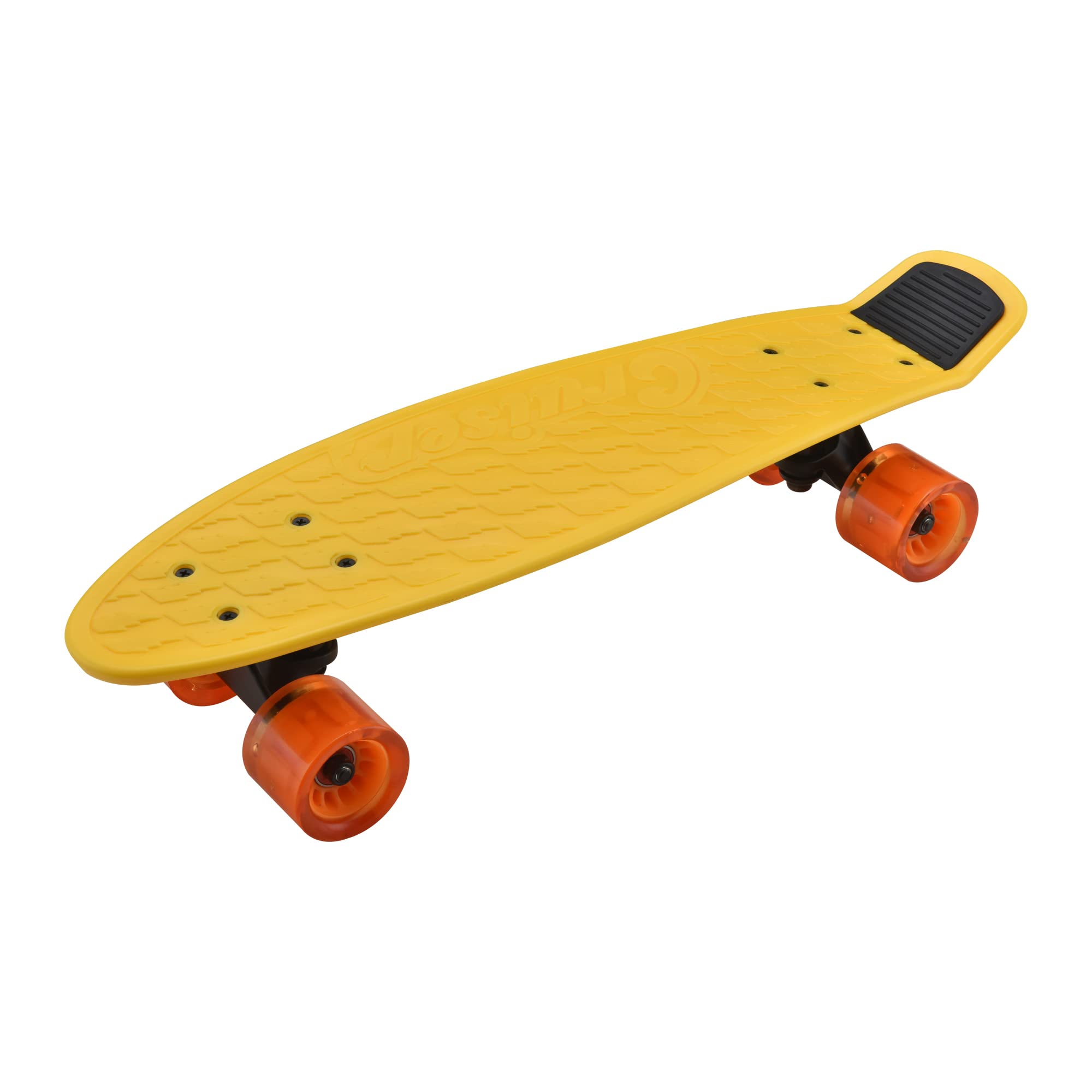 'Standard Skateboard Mini Cruiser - 6'' PP Deck Complete Double Kick Skate Board w/ 3.25'' Aluminum Alloy Truck, PU Wheels w/LED Light - for Kids, Teens, Adults'