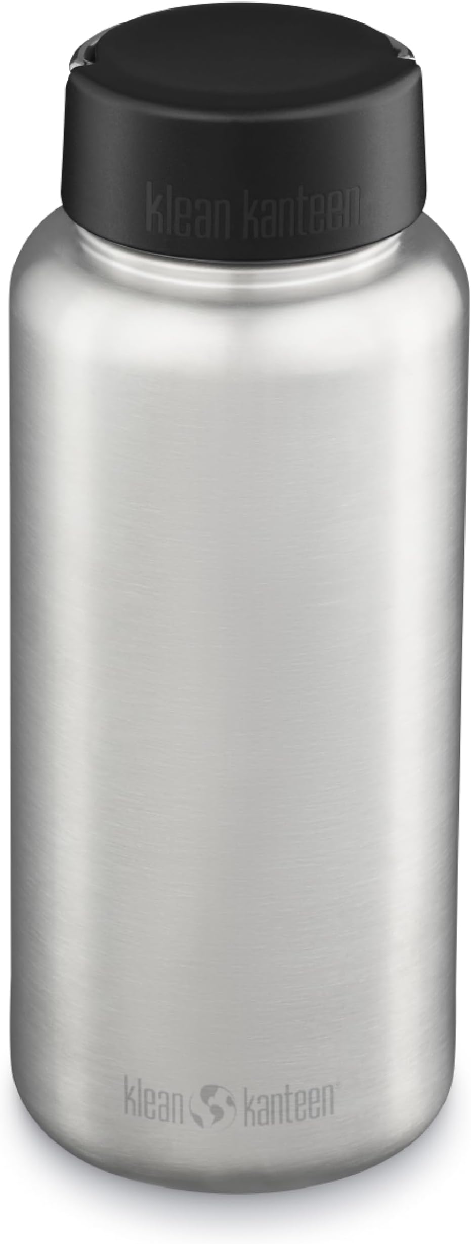 Wide Water Bottle with Loop Cap - Stainless Steel Water Bottle for Daily Hydration & Outdoor Use - Non-Insulated - BPA Free, Dishwasher Safe - Brushed Stainless, 40 oz