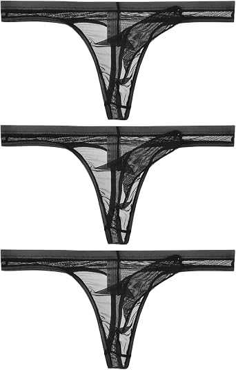 Men G-string Underpant Transparent Underwear Elephant Nose Panties Low Rise T-back Thongs