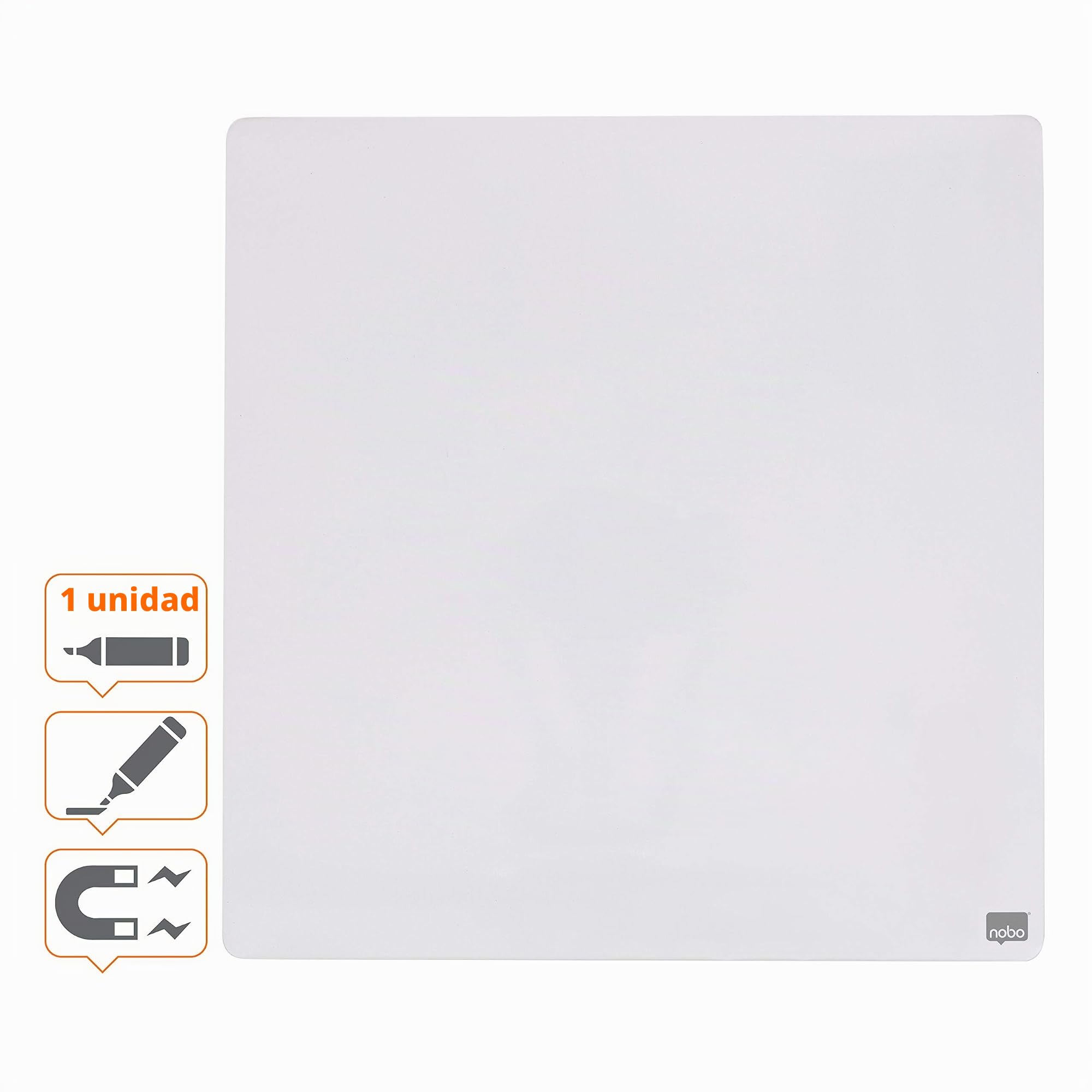Nobo Pizarra Magnética 360x360 mm Blanca Borrado en Seco