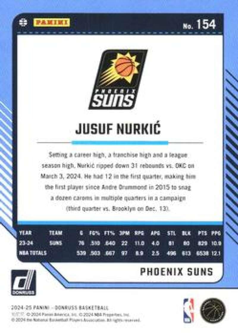 Amazon.com: 2024-25 Donruss #154 Jusuf Nurkic Phoenix Suns