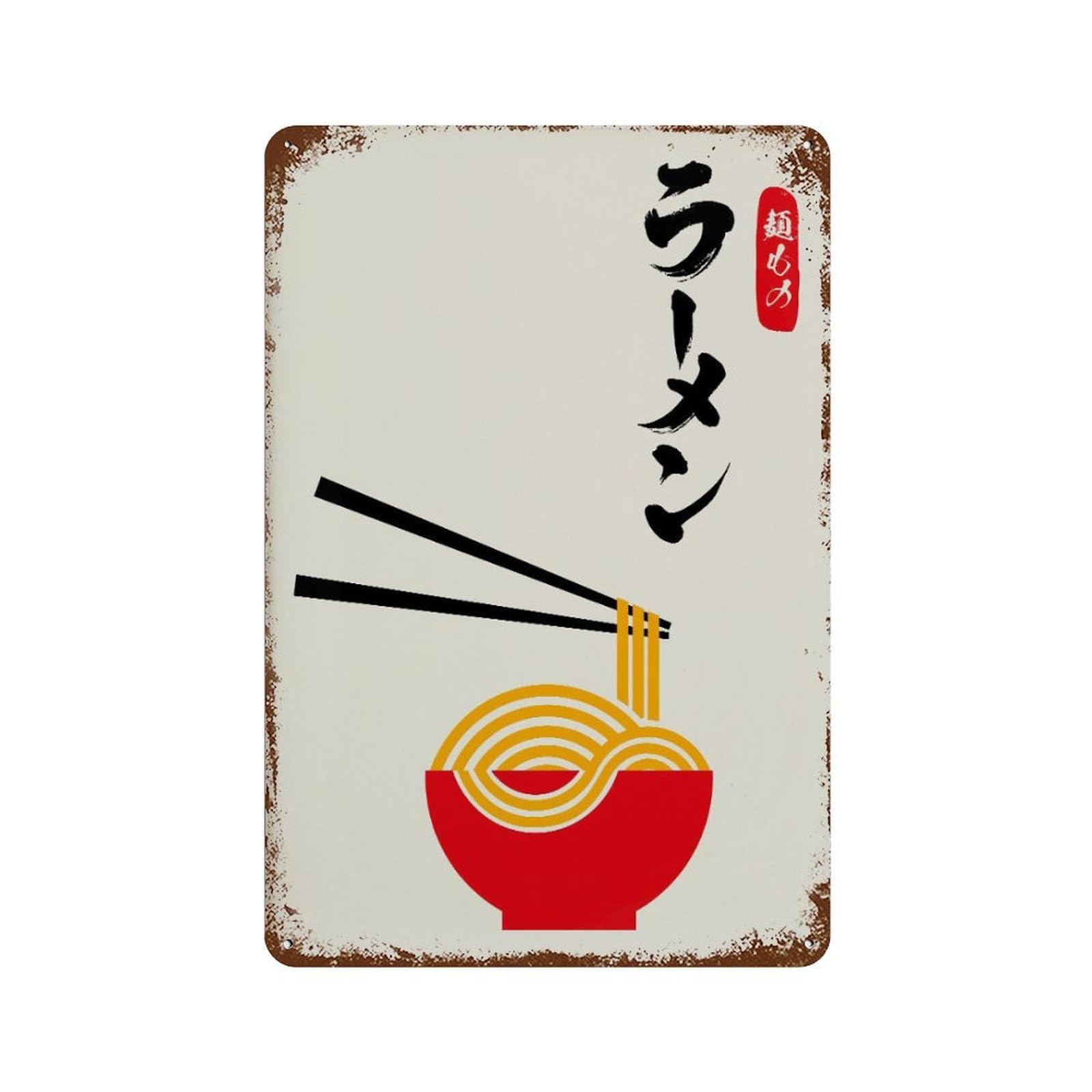 xiaoxiaoshen Japanese Ramen Kitchen Wall Decor Art Metal Tin Poster Modern Home Decor Art Home Bar Shop Decorations Vintage Sign 30x20cm
