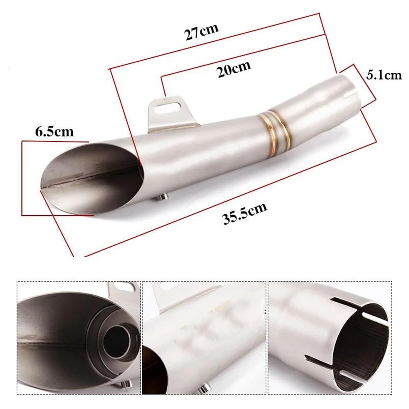 Modifiziertes Zubehör Universal Motorrad Auspuff Motocross Rohr DB Mörder Moto Racing Schalldämpfer Für R6 R3 MT09 Pitbike Endrohre(C)
