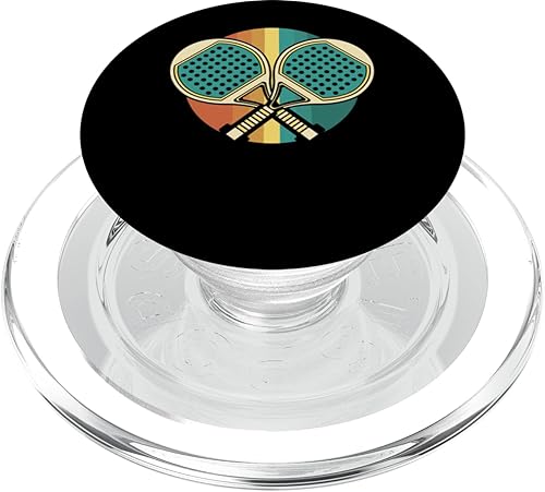Retro Padel Tennis Ball Squash - Racquet Vintage Padel PopSockets MagSafe PopGrip for iPhone