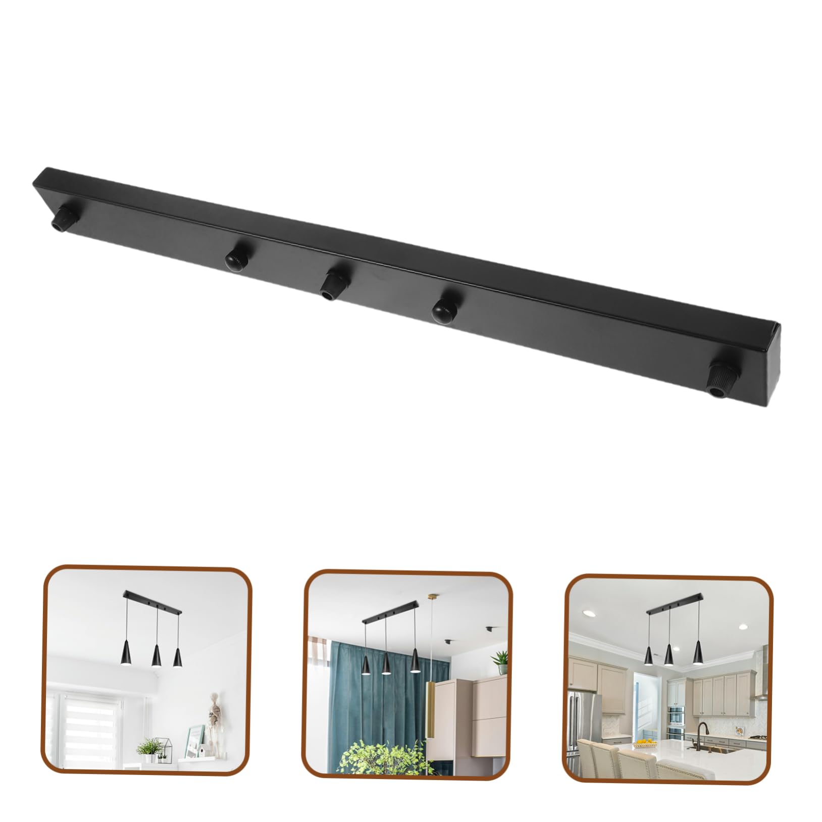 SEWACC Support de Plafond Long pour Luminaire Plaque Rectangulaire pour Éclairage Suspendu Fixation Durable et pour Ambiance