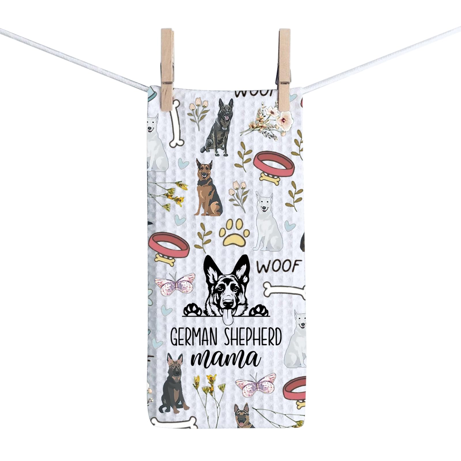 Serviette de cuisine Berger Allemand : linge de maison décoratif et absorbant