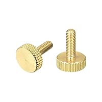 Vista 40 de uxcell Tornillos moleteados para pulgar, pernos planos de latón M3x4mm, sujetadores para PC, electrónicos, mecánicos, 2