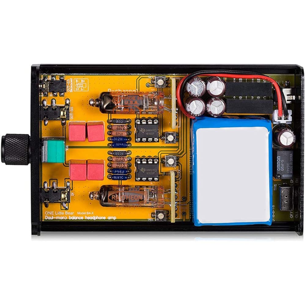 Energetic B4-X Amplificatore per Cuffie Portatile Dual-Mono con Tubo Un Vuoto Amplificatore Audio Stereo Bilanciato Dual-Mono Amplificatore per Cuffie Audio Spina Europea