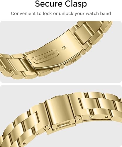 Miniatura 5 de Miimall Correa de metal compatible con Garmin Lily 12 Active Band para mujer, ligera, delgada, de acero inoxidable, pulsera de repuesto elegante y