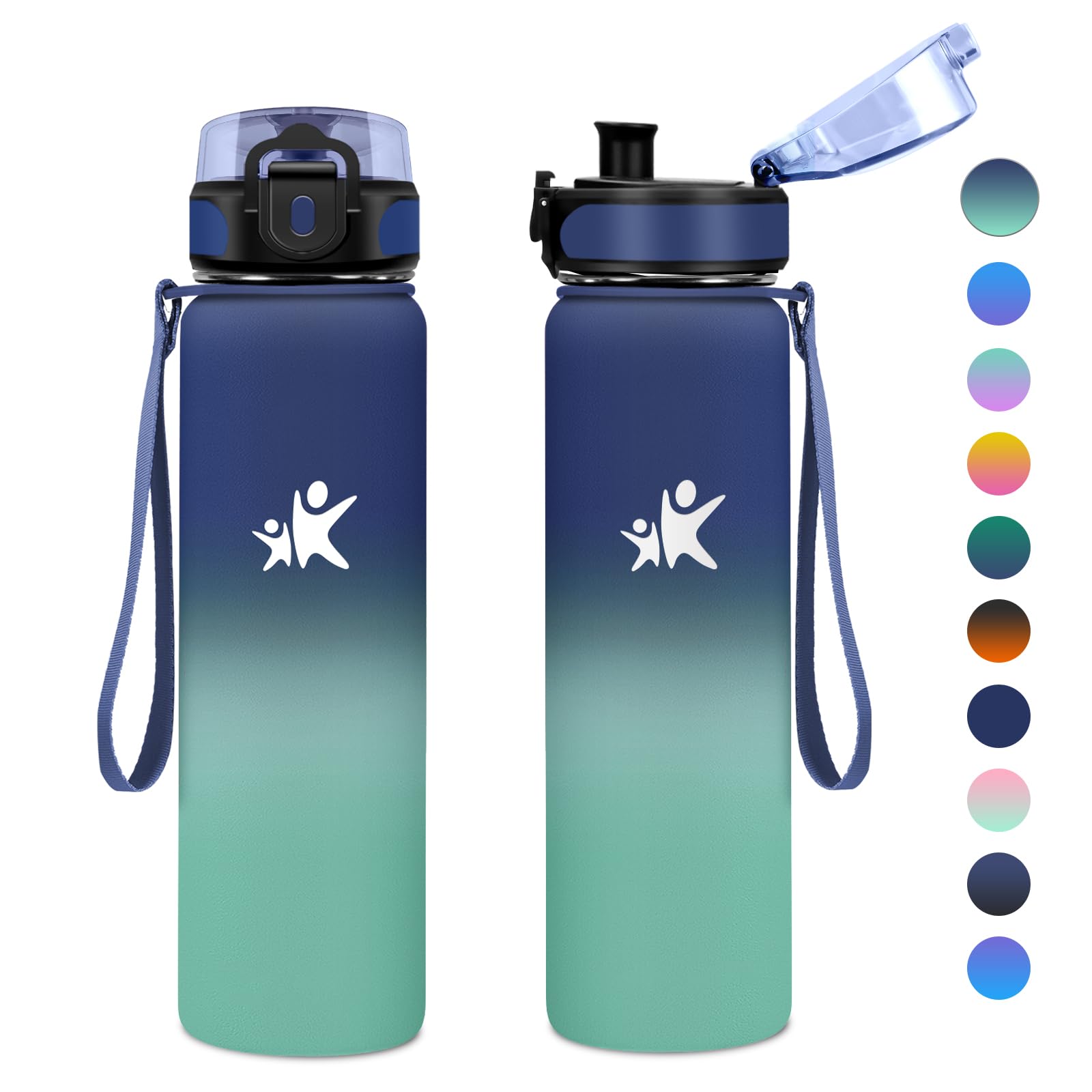 KollyKolla Borraccia Termica 1L, Borracce Termiche, Bottiglia Termica Riutilizzabile, Bottiglia Acqua a Prova di Perdite, senza BPA, Borraccia per Viaggi, Scuola, Sport, Ciclismo, Campeggio