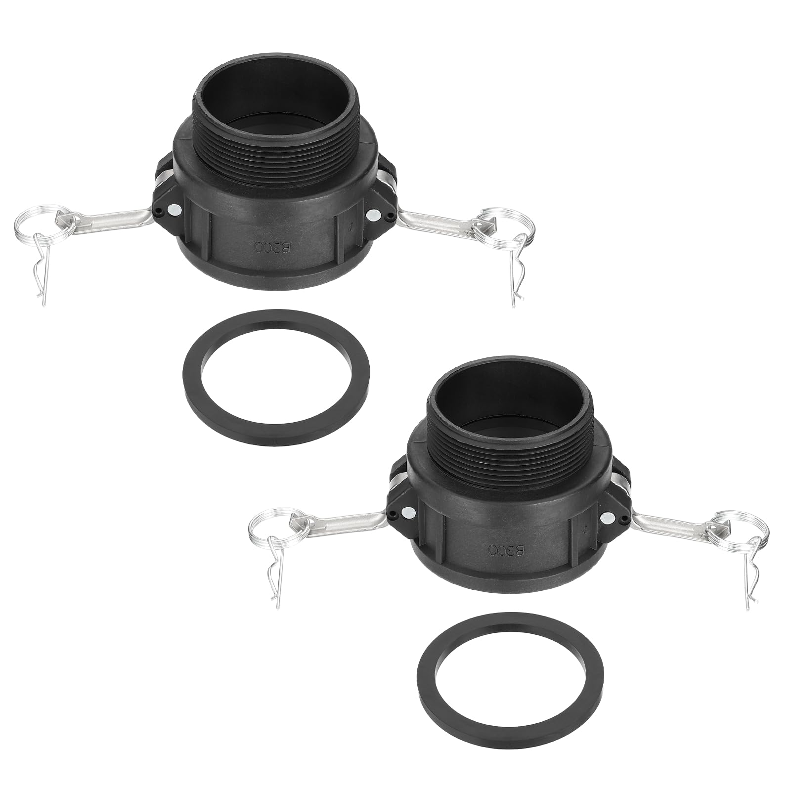 PATIKIL Acoplamiento de aluminio para leva y ranura de 7,6 cm, 2 piezas Part-B, adaptador macho hembra NPT rosca de bloqueo de leva, acoplamiento de desconexión rápida, adaptador de manguera de