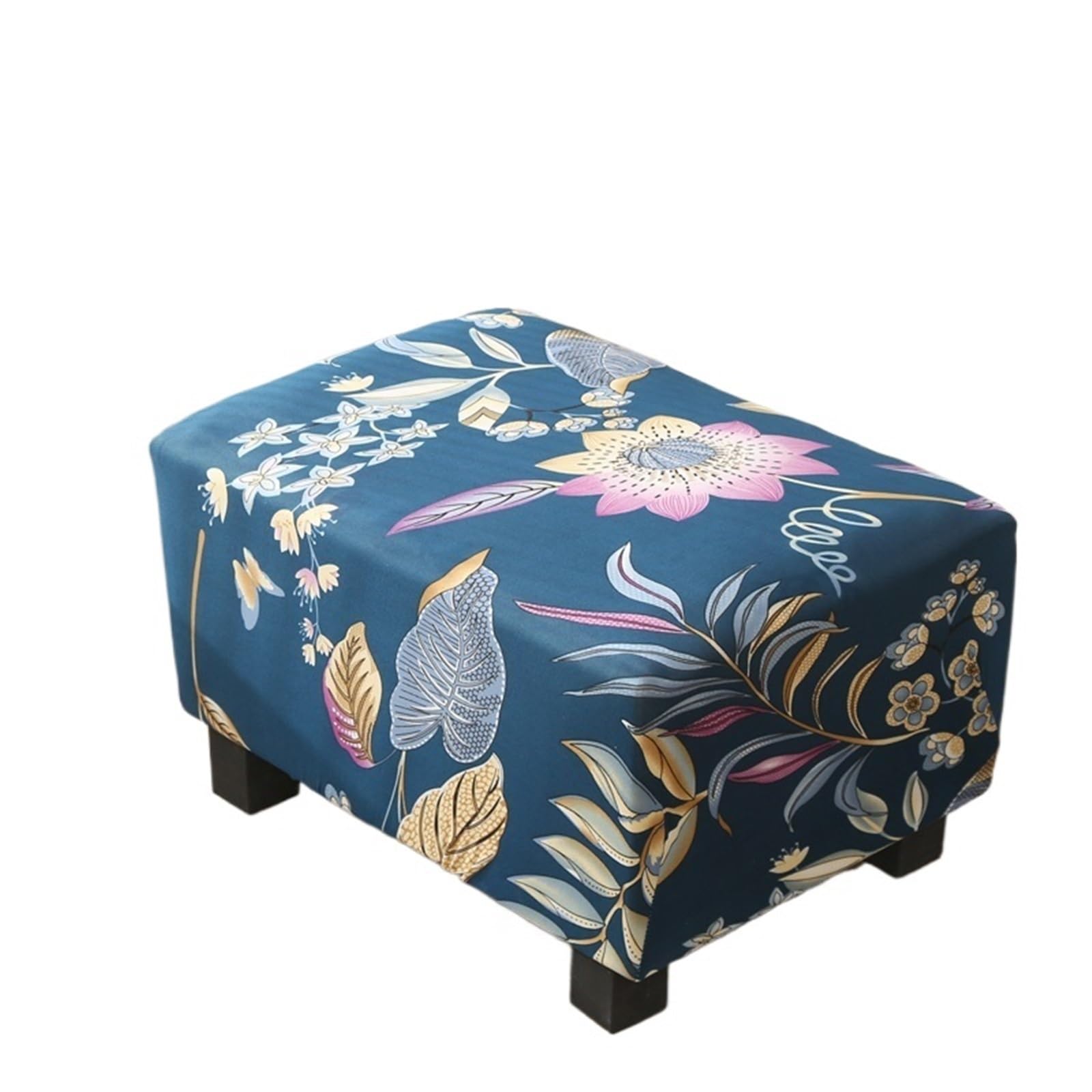 YXINAER Foot Stool Cover Rectangle Ottoman Covers Stretch Polar Footrest Cover Footstool Slipcover Protector