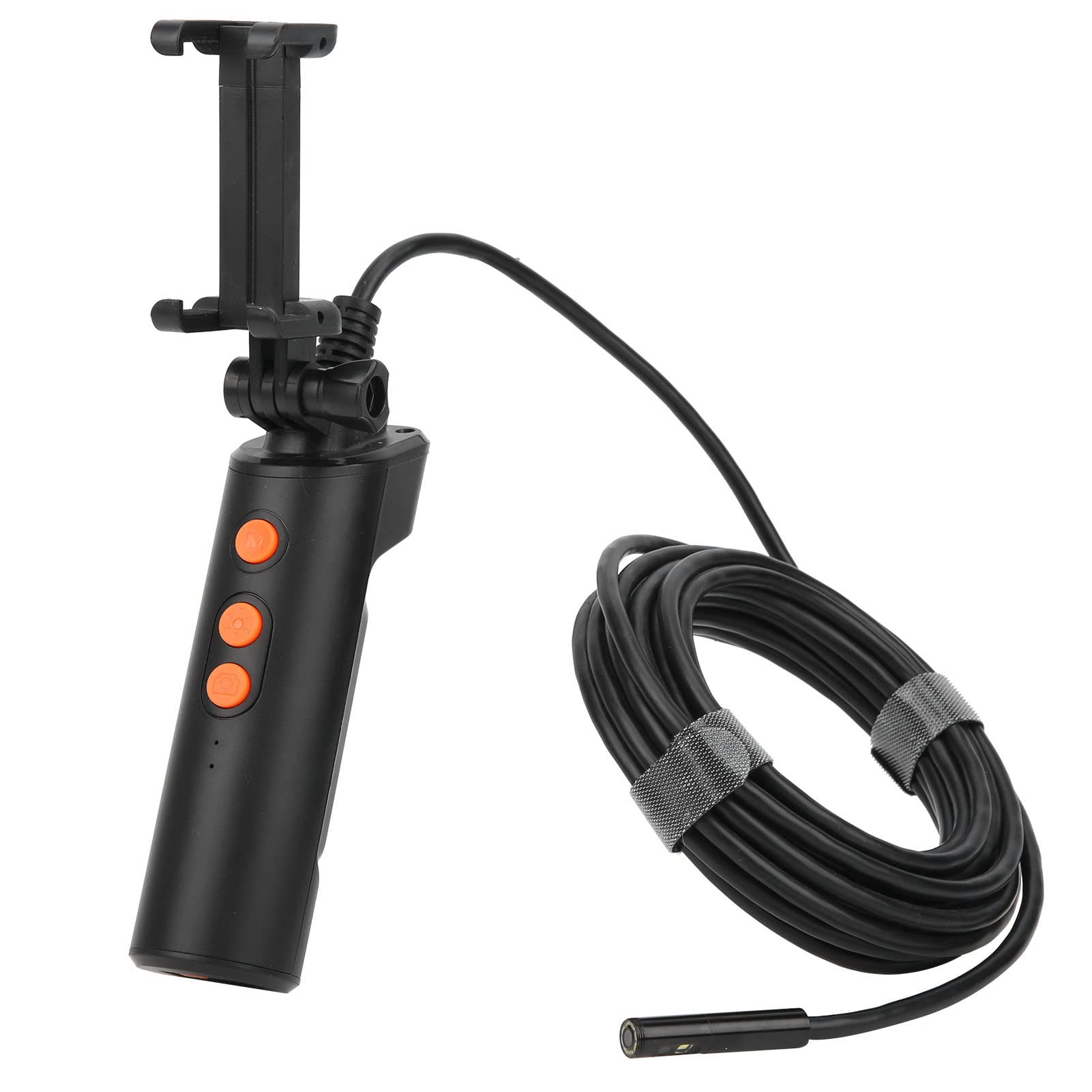 Telecamera per endoscopio con display a schermo diviso a doppia visualizzazione, endoscopio F280 1080P 2 MP 8 mm WIFI periscopio periscopio per fognatura a doppia lente Ispezione IP68 imper(5M)