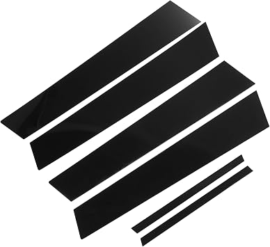 6 Pcs Door Cover Panel Trim Pillar Posts Exterior Door Window Anti Scratch Stickers for Honda Civic Sedan 8th Gen 2006-2011 Black Replace Parts Vehicle Components