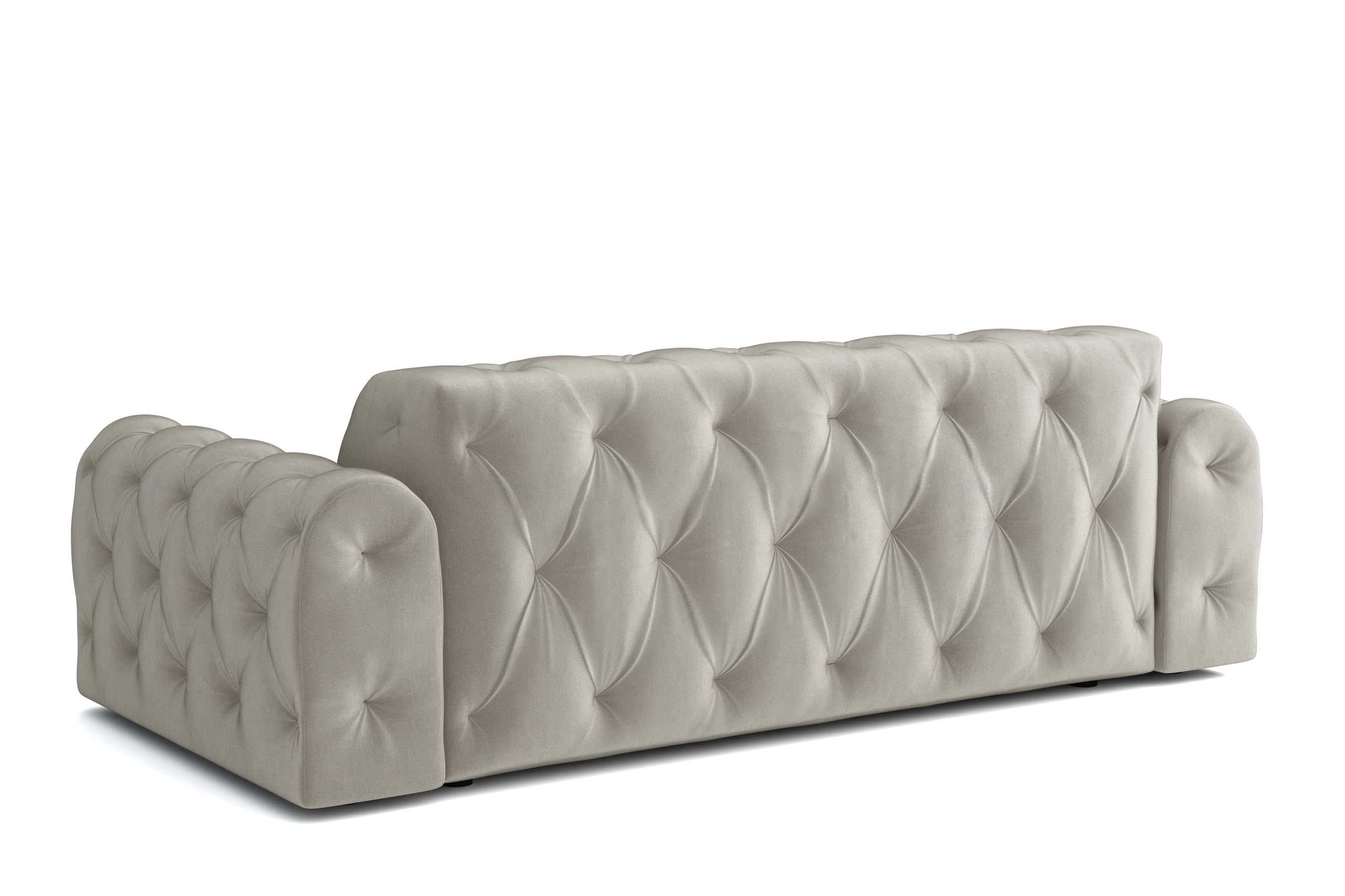 Sofa 3 Sitzer Candi 230x107 cm - Chesterfield Sofas & Couches - Modern und Elegant Couch für Wohnzimmer, Heimkino, Gästezimmer, Büro - Groß und Komfortabel im Retro Stil