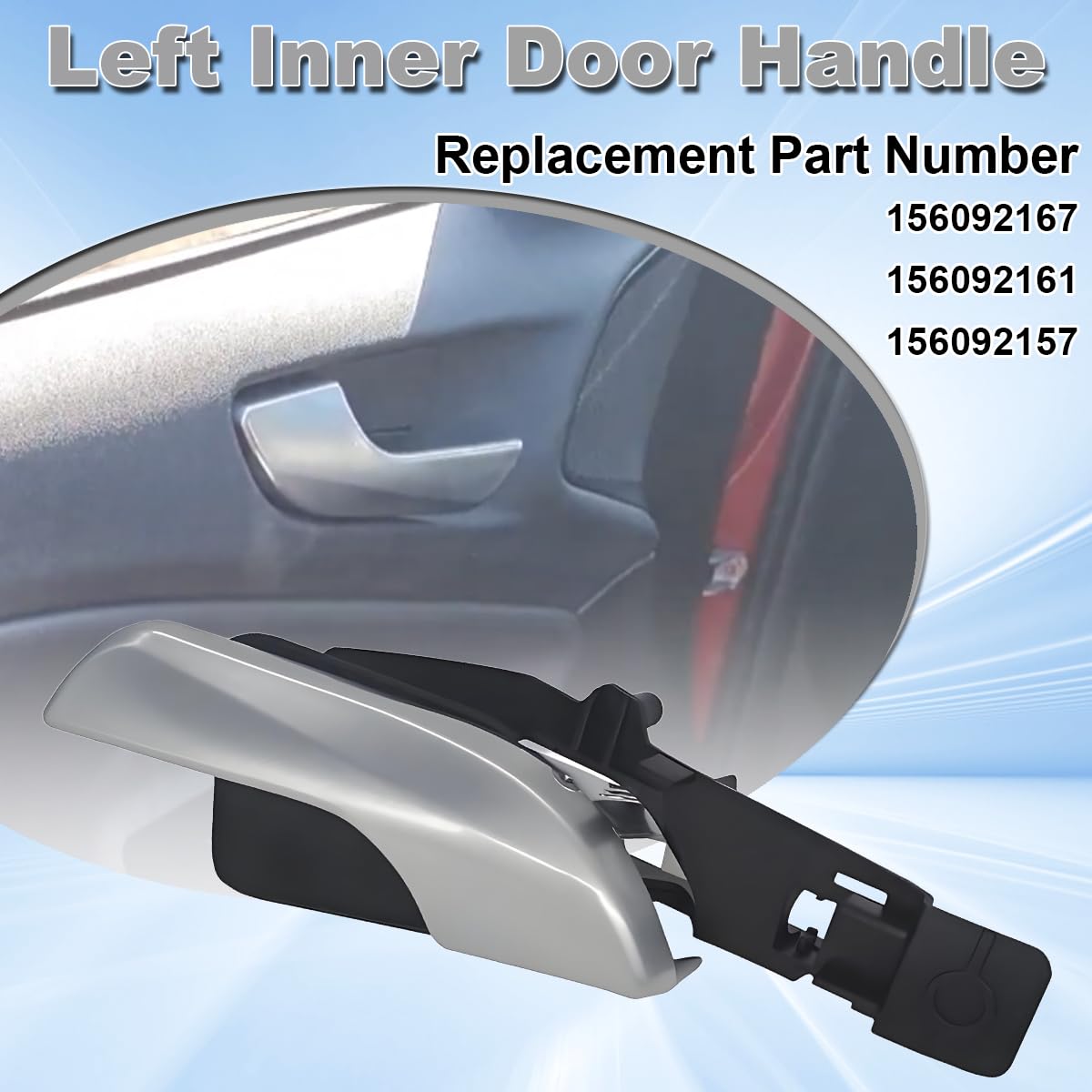 ZAMDOE Maniglia Interna Porta Anteriore Sinistra per Alfa Romeo Giulietta SX (dal 2010) 156092167 156092161 156092157 Lato Guida Maniglia Portiera
