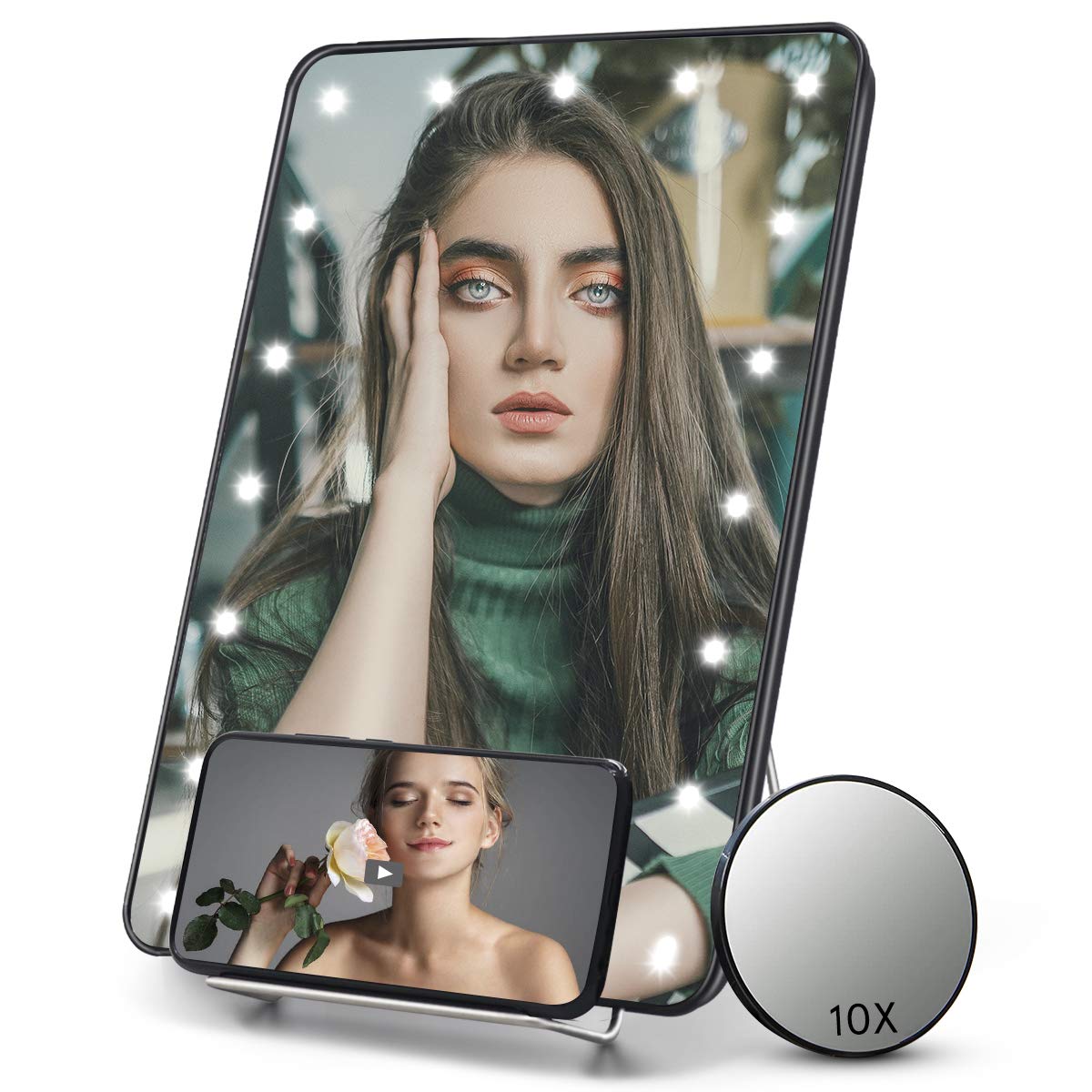 Buy FASCINATE Lighted Makeup Mirror with 3 Colors Lighting and 10X
