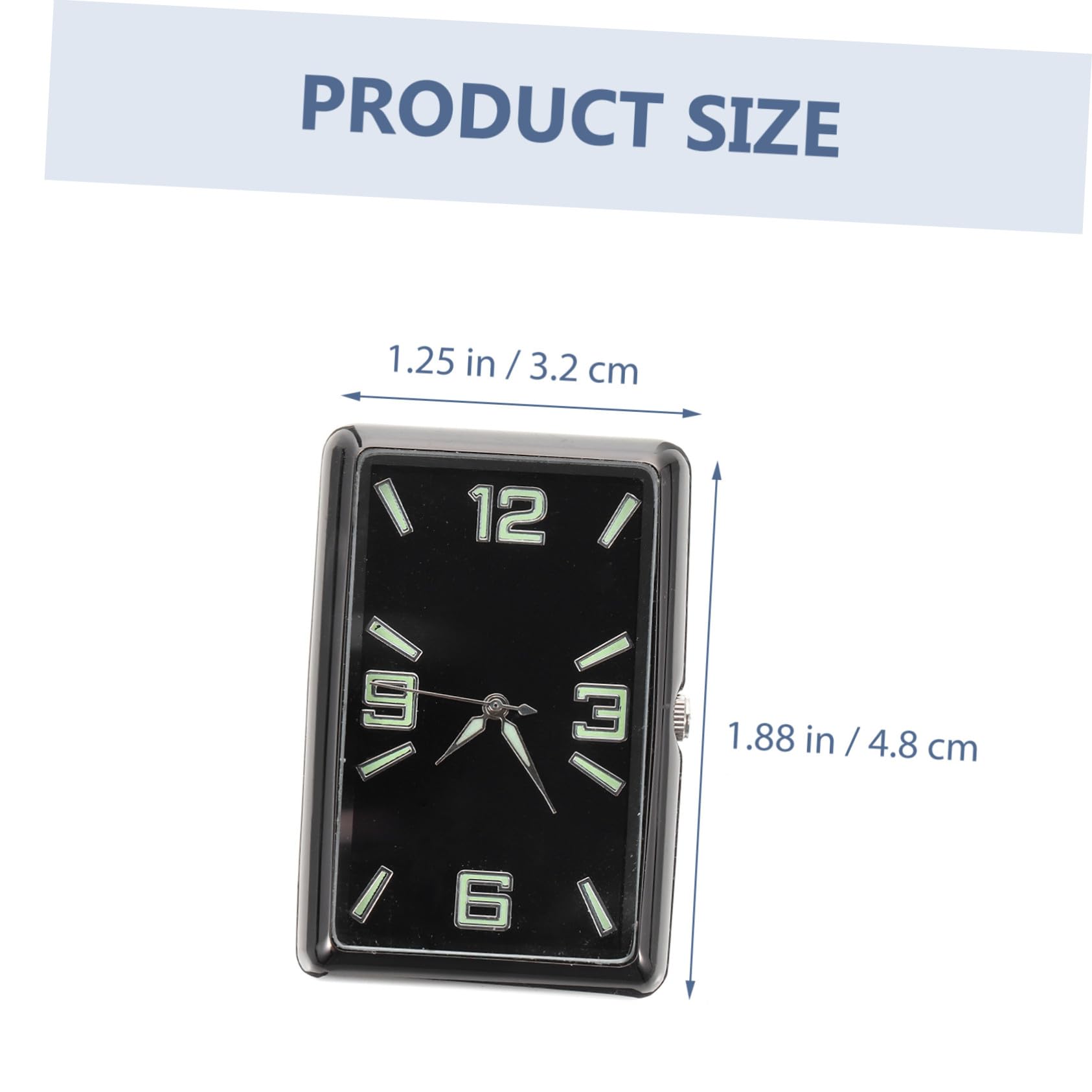 Reloj Salpicadero del Coche Cuadrado Negro de Aleación