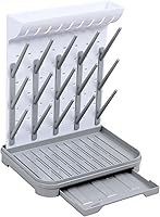 Velakade Large Vertical Baby Bottle Drying Rack for 15 Bottles - Space-Saving Countertop Dryer for Newborn Essentials & Accessories