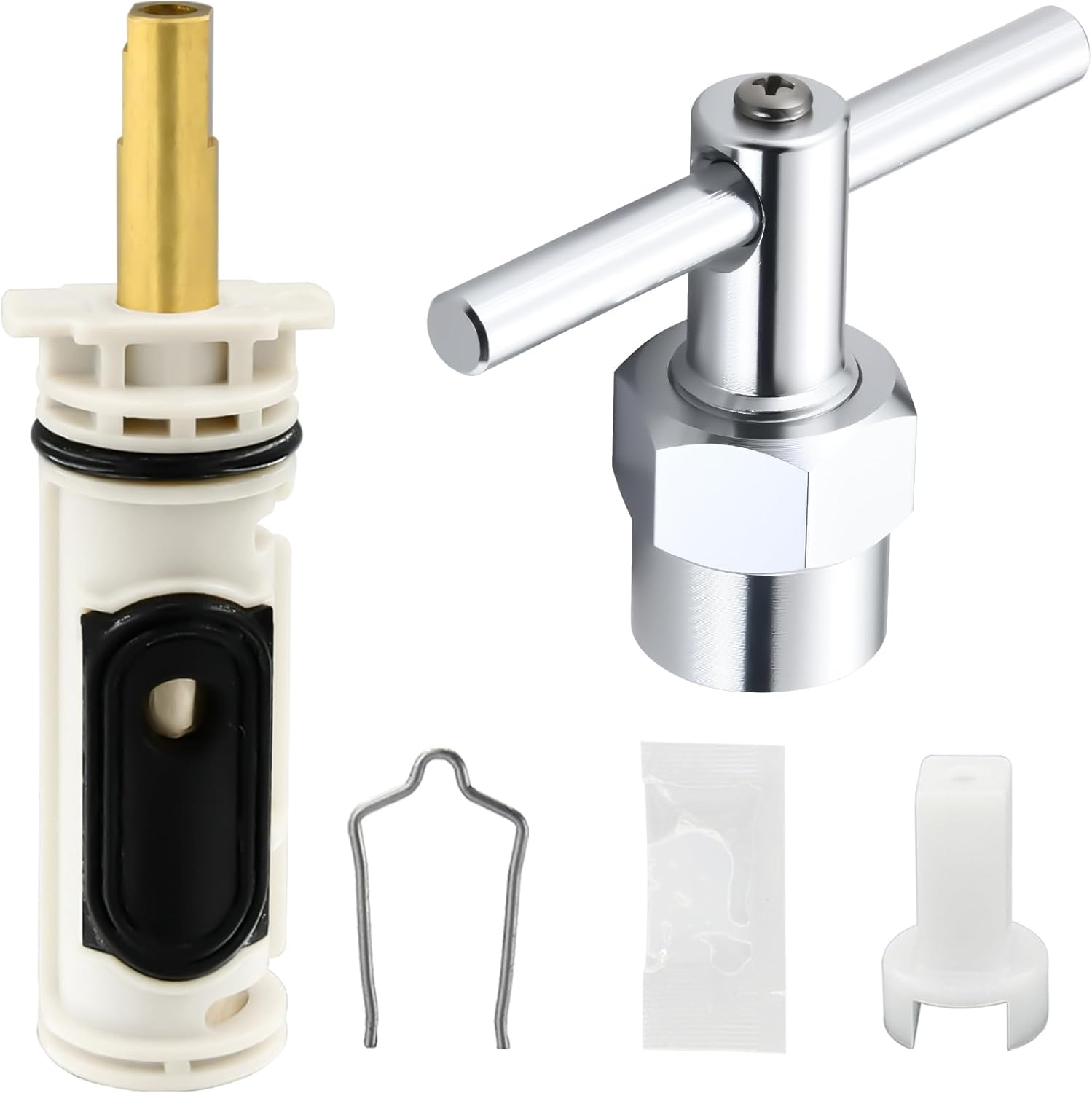 1222 Replacement Cartridge Kit for Moen One Handle Posi Temp Faucet, Compatible with Moen Bathtub & Shower Valve Cartridge, Including 104421 Removal Tool