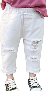 inlzdz Baby,Clothing,Baby Girls 0-24m,Jeans inlzdz Infant Toddler Summer Demin Trousers Ripped Hole Jean Long Pants Elastic Waist Jeans Clothes