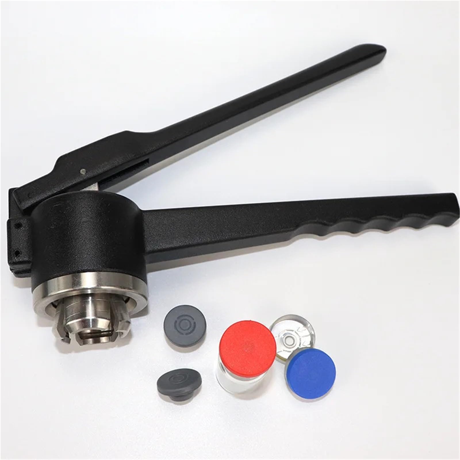 Alicate Crimpador Manual Engarzadora de viales vidrio 13 mm/15 mm/20 mm | Herramientas de taponado y prensado de botellas for sellado de viales(Perfume Capper,15mm)
