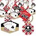 Las Vegas - Casino Party Hanging Decor - Party Decoration Swirls - Set of 40