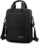 Men's 14-inch Laptop Messenger Bag Nylon Large Shoulder Bag Business Waterproof Casual Black Crossbody for Work Travel Outdoor
