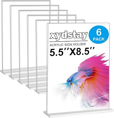 Miniatura 9 de Soporte acrílico de 8.5 x 11 pulgadas, 2 unidades, soporte vertical de plástico transparente para menú, soporte irrompible para restaurante,