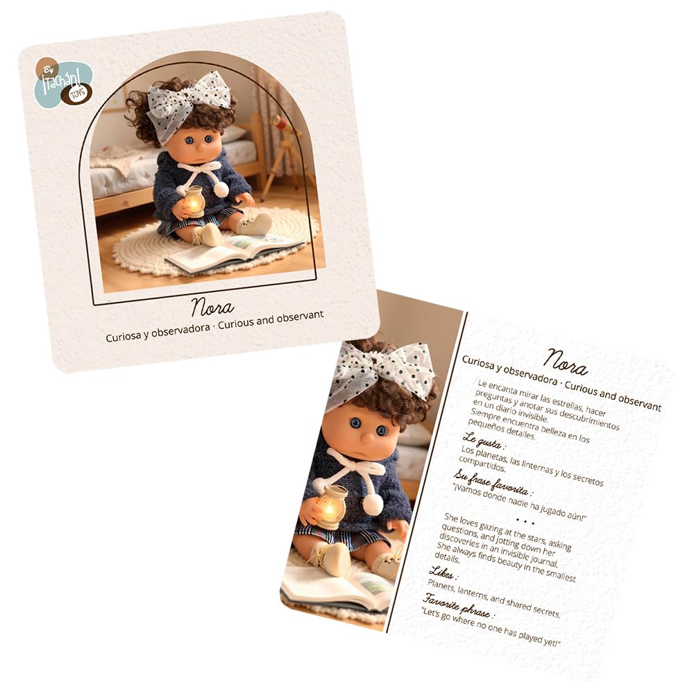 TACHAN - Nora lalka ogórek 40 cm - Ciekawa i obserwator - pulchne buflety i Twarz Słodka (CPA Toy Group 788T00997)